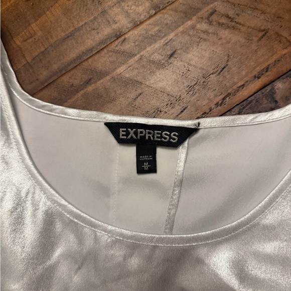 Express Silver Asymmetrical Sleeveless Tank Top - Picture 3 of 5